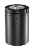 DuraVent 46DVA-60B 4" x 6-5/8" Inner Diameter - DirectVent Pro Direct Vent Pipe, Black