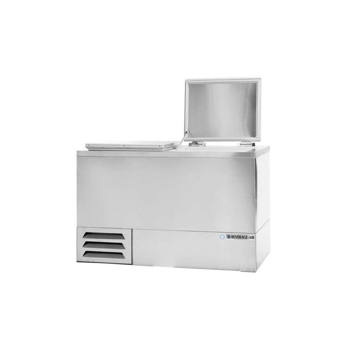 Beverage-Air MF48 MF48 Deep Well Horizontal Freezer with 2 Solid Lift-up Lids 8.8 cu.ft. Capacity Stainless Steel...