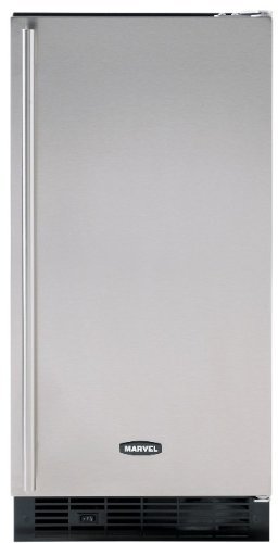 30 lb Ice Maker Door: Stainless Steel, Hinge: Right, Pump: No