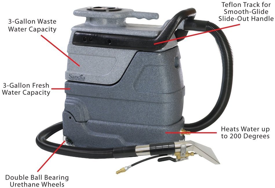 Sandia 50-4000 Spot-Xtract 3 Gallon Commercial Extractor with Heater Kit N3