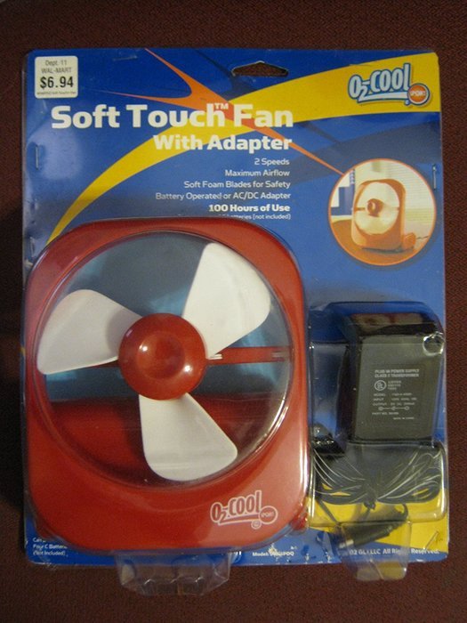 Soft Touch Fan with Adapter O2 Cool Sport N3