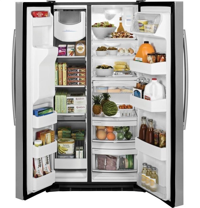 GE GSS25GSHSS 25.4 Cu. Ft. Stainless Steel Side-By-Side Refrigerator
