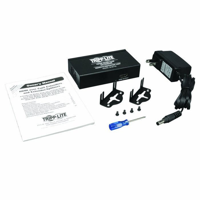 Tripp Lite HDMI Over Cat5 / Cat6 Extender, Receiver for Video and Audio 1920x1200 1080p at 60Hz(B126-1P0)