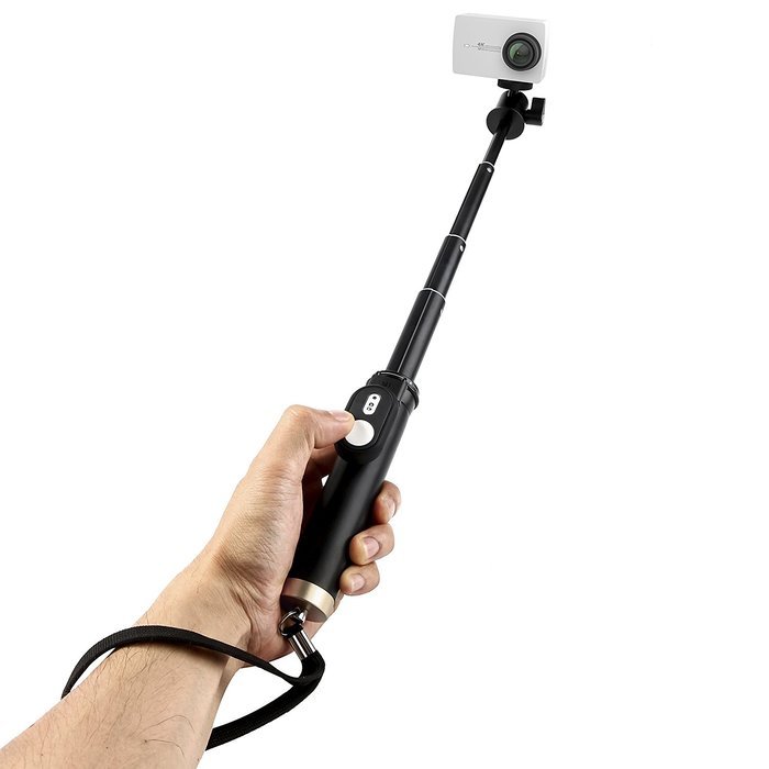 YI 4K Action Camera with Selfie Stick & Bluetooth Remote (US Edition) Night Black N17