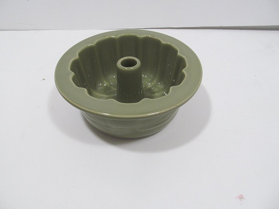 Longaberger Woven Traditions Pottery Small Single Bundt Pan, Sage