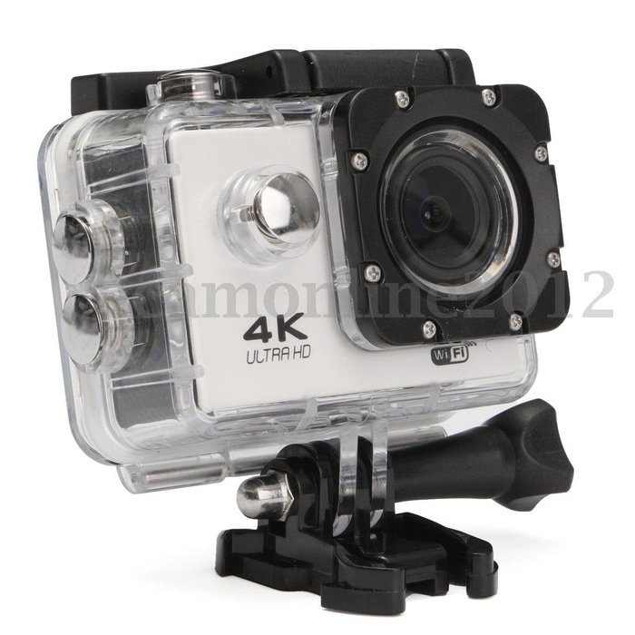 White - 2.0" Waterproof H9 4K Ultra 170&ordm; Wide-angle WiFi Sports Action Camera Camcorder