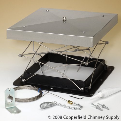 Lock-Top 09120 Stainless Steel Lock-Top 13" x 13" Energy-Saving Damper 09120