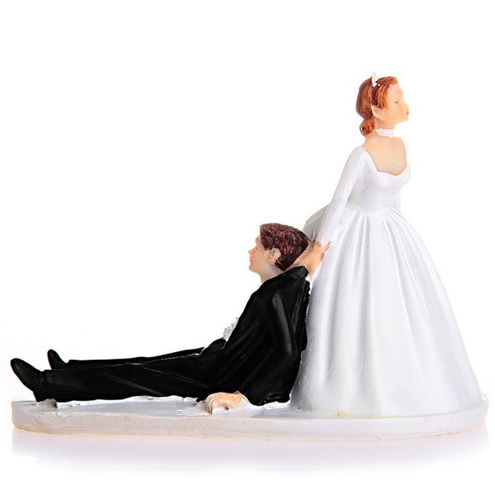 GSPORT Wedding Cake Toppers Bride and Groom Resin Dolls Wedding Decoration 20 pieces Design (K) N15