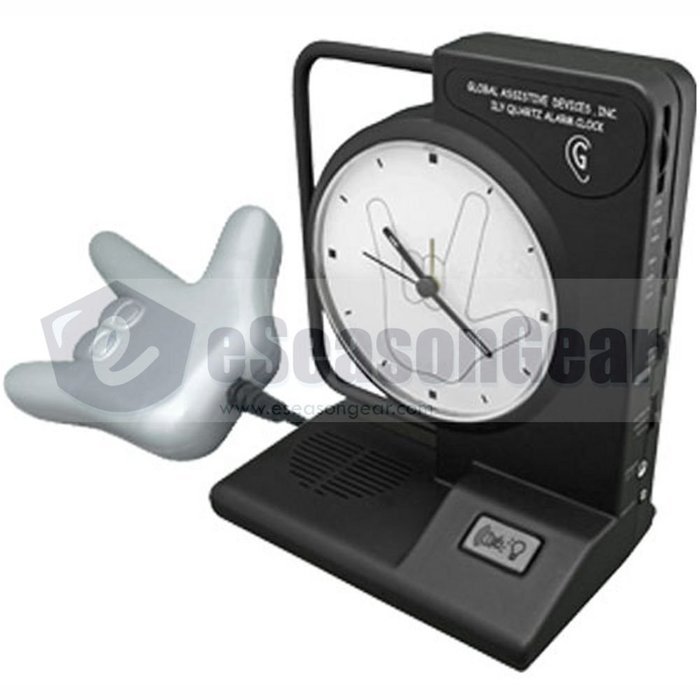 ILY-450 + LY45, I LOVE YOU Alarm Clock (Battery operated) + Bed Vibrating Shaker 120V, Sonic/Alert/Boom/Bomb N2