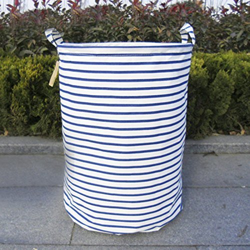 MuLuo Large Waterproof Cloth Folding Clothes Laundry Basket Toy Storage Basket Drain Laundry Basket with A Lid... N8