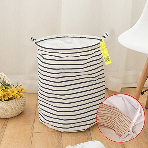 MuLuo Large Waterproof Cloth Folding Clothes Laundry Basket Toy Storage Basket Drain Laundry Basket with A Lid... N9