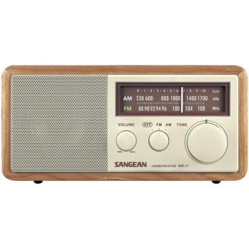 New SANGEAN WR11 Wood Cabinet AM/FM Tabletop Radio free image download