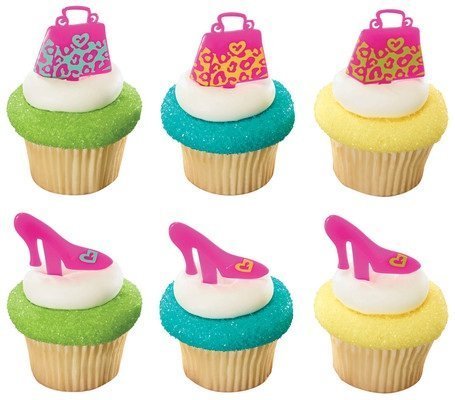 Leopard Print Purse and Shoe Cupcake Picks - 24 pcs