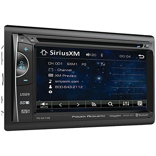 POWER ACOUSTIK PD-621XB 6.2" Incite Double-DIN In-Dash LCD Touchscreen DVD Receiver with Bluetooth...