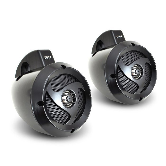 Pyle PLUTVA102 Waterproof Dual Wakeboard Speaker and Amplifier Sound System Kit, Includes (2) 4'' Marine Grade... N4