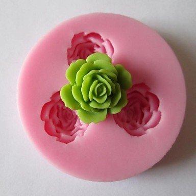 Y&XL&H Three Flower Baking Fondant Cake Chocolate Candy Mold,L5.9cmW5.9cmH1.1cm