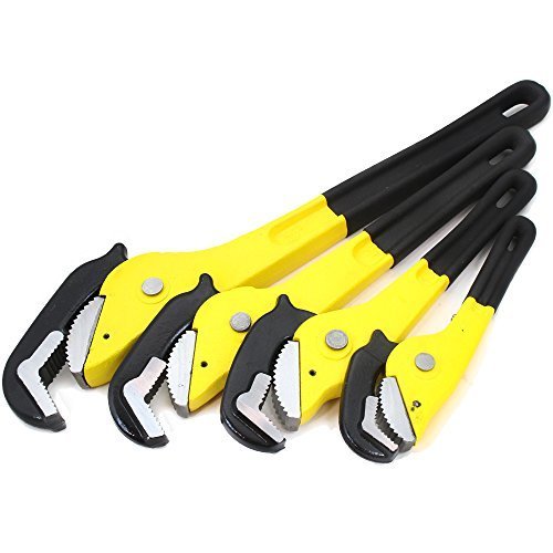 XtremepowerUS 4 Pcs Self-Adjusting and Quick Release Pipe Wrench Set by XtremepowerUS