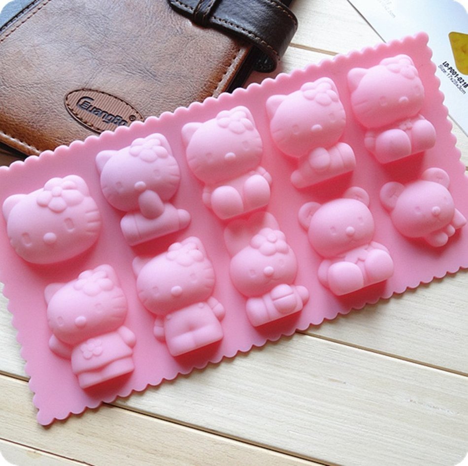 Ufine Hello Kitty Silicone Non Stick Cake Bread Mold Chocolate Jelly Candy Baking Mould