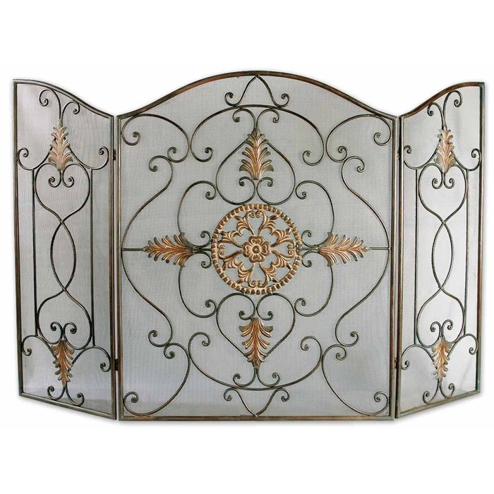 Uttermost Egan Iron Fireplace Screen, Add A Stylish Touch To Your Fireplace.