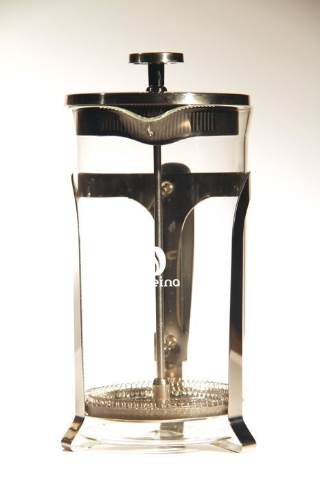 Caffeina French Press with Broad Grip Handle for Easy Pouring Makes Gourmet Tasting Coffee Every Time.