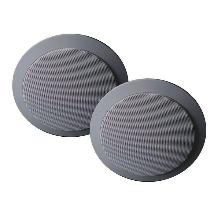 Mr. Steam Ms Speakers Two 5-1/2 Inch Diameter In-shower, Flush Mount Two-way Speakers
