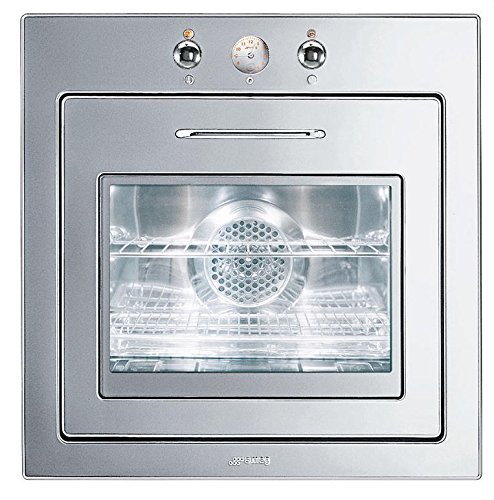 Smeg FU67-5 24" Piano Design Thermo-ventilated Electric Multifunction Oven with 8 Cooking Modes, Stainless Steel