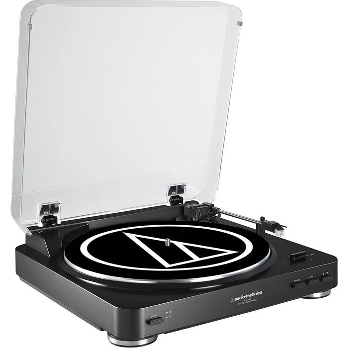 Audio Technica AT-LP60BK-BT Bluetooth Automatic Turntable (Black), Knox Carbon Fiber Vinyl Brush & AT6012 Cleaning...