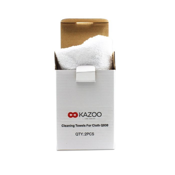 Kazoo Replacement Microfiber Cleaning Cloths for Steam Cleaner Use, White(2-Pack)