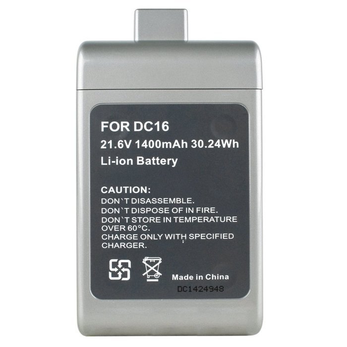 Dyson DC16 battery 21.6V 1500mAh, gery color
