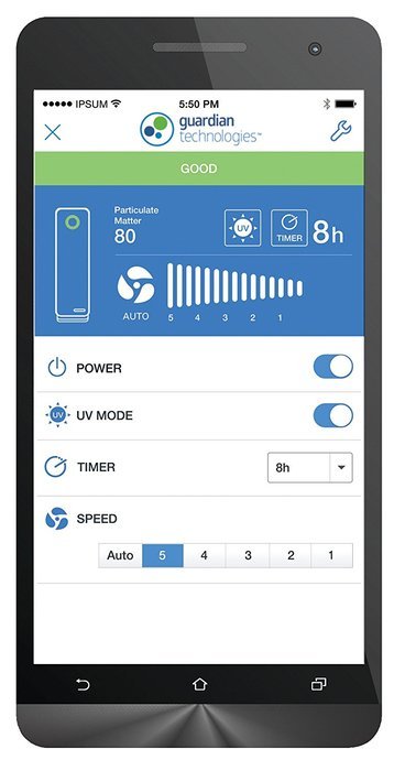 GermGuardian CDAP4500BCA WiFi Smart 4-in-1 True HEPA Air Purifier with SmartAQM Air Quality Monitor N7