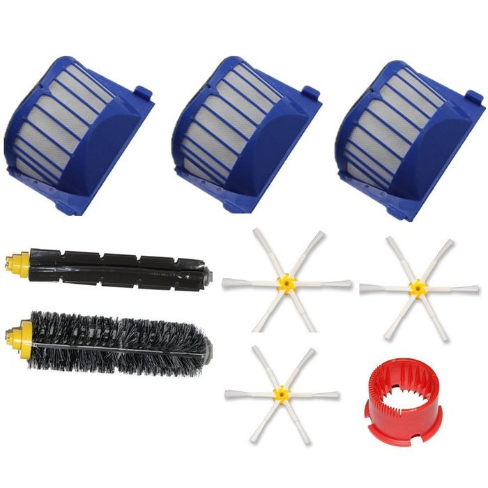 Lsgoodcare Aero Vac Filters+ Bristle Brush & Flexible Beater Brush Replacement Kit+ 6-Armed Side Brush + Cleaning...