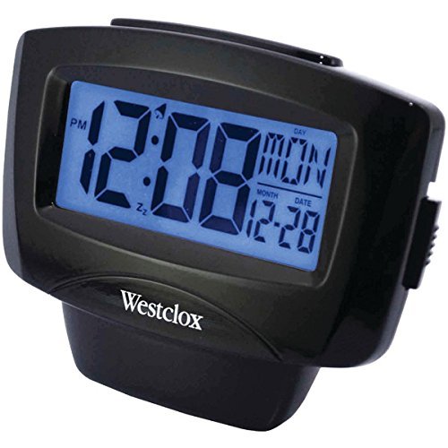 WESTCLOX 72020 Large Easy-to-Read LCD Alarm Clock with Day/Date