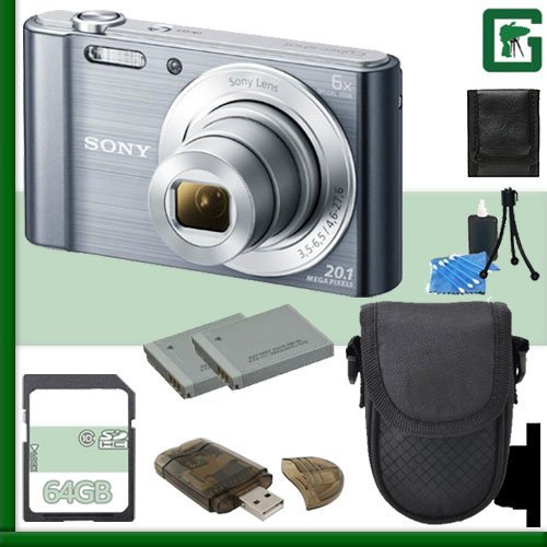 Sony DSC-W830 Digital Camera + 64GB Green's Camera Package 2