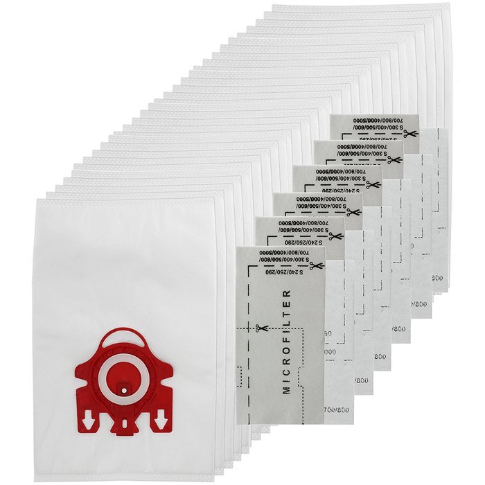 Spares2go 3D FJM Type Hyclean Bags+For Miele Compact C2 Allergy EcoLine Plus Cat & Dog Powerline Vacuum Cleaner... N4