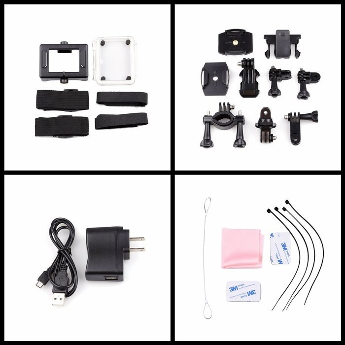 Lightdow LD4000 1080P HD Sports Action Camera Bundle with DSP:NT96650 Chip, 1.5-Inch LPS-TFT LCD, 170&deg; Wide Angle... N7