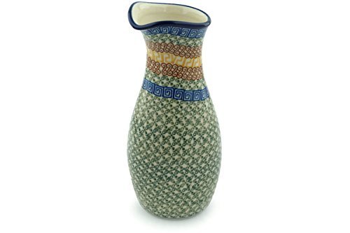 Polish Pottery Pitcher 44 oz Grecian Sea