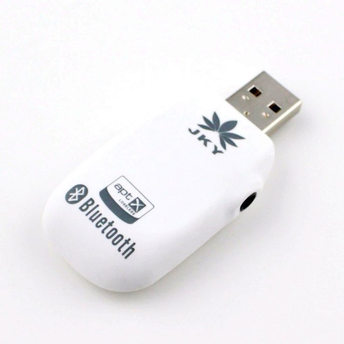 JKY Mini USB Bluetooth Music Receiver Wireless 3.5mm Stereo Audio Adapter for Car PC Speakers