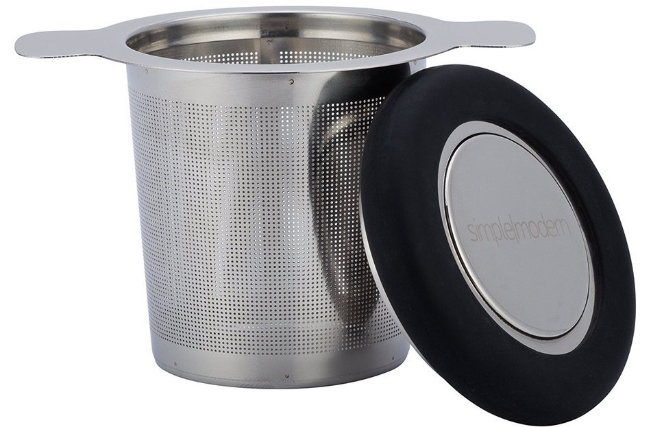 Simple Modern Tea Infuser 304 Stainless Steel Extra-Fine Brew-in-Mug Tea Strainer with Silicone Lined Lid - Best... N2