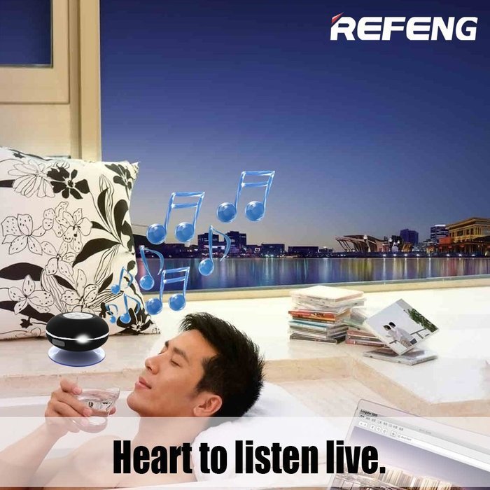 Wireless Bluetooth Speaker,ReFeng RF522 Water Proof Resistant Shower Speaker Handsfree Portable Speakerphone with... N12