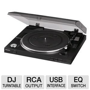 Sony Fully Automatic Stereo Turntable Plus 100ft Oxygen-Free Copper Speaker Wire N8