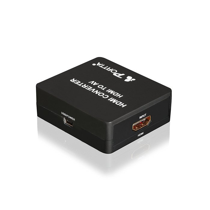 Portta WPETCHP AV/CVBS RCA Composite to HDMI Mini Converter v1.3 Scaler with USB Power Cable for 720p 1080p support... N4