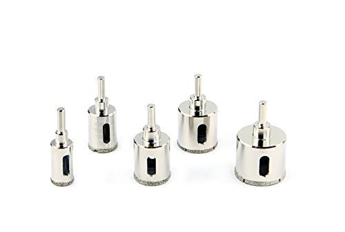 XtremepowerUS 5pc Large Size Diamond Dust Hole Saw Set 3/4 ~ 1-5/8 for Glass Saws Marble by XtremepowerUS