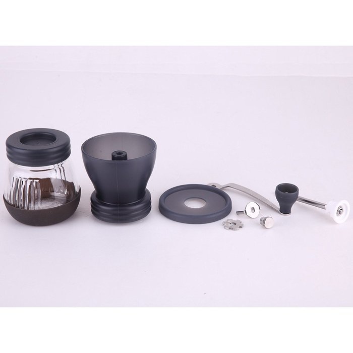 Manual Coffee Mill Grinder Canister Home with Hand Burr (Wood) N2