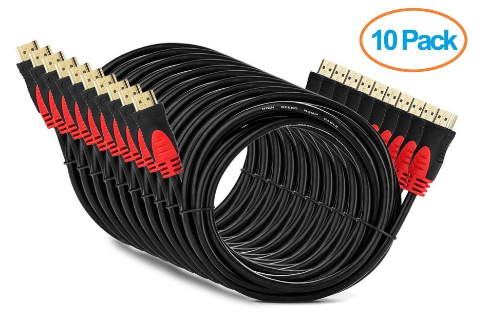 Aurum High Speed HDMI Cable (10 Ft) 2 Pack with Ethernet - Supports 3D & Audio Return Channel [Latest Version]... N9