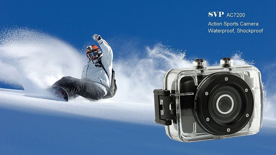 SVP (TM) 720P HD Mini Action Helmet Camera Waterproof Sport Car DV Bike Camcorder Video 16G TF Card N2