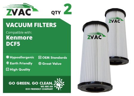 4 Kenmore DCF-5 Washable Dust Cup Filters Fits Quickclean K37000 By ZVac N3