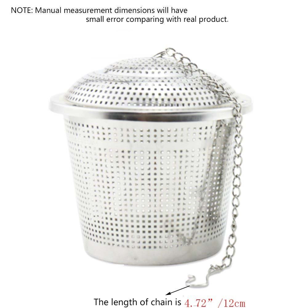 3 Pack Type 304 Food Grade Stainless Steel Tea Strainer with Lid and