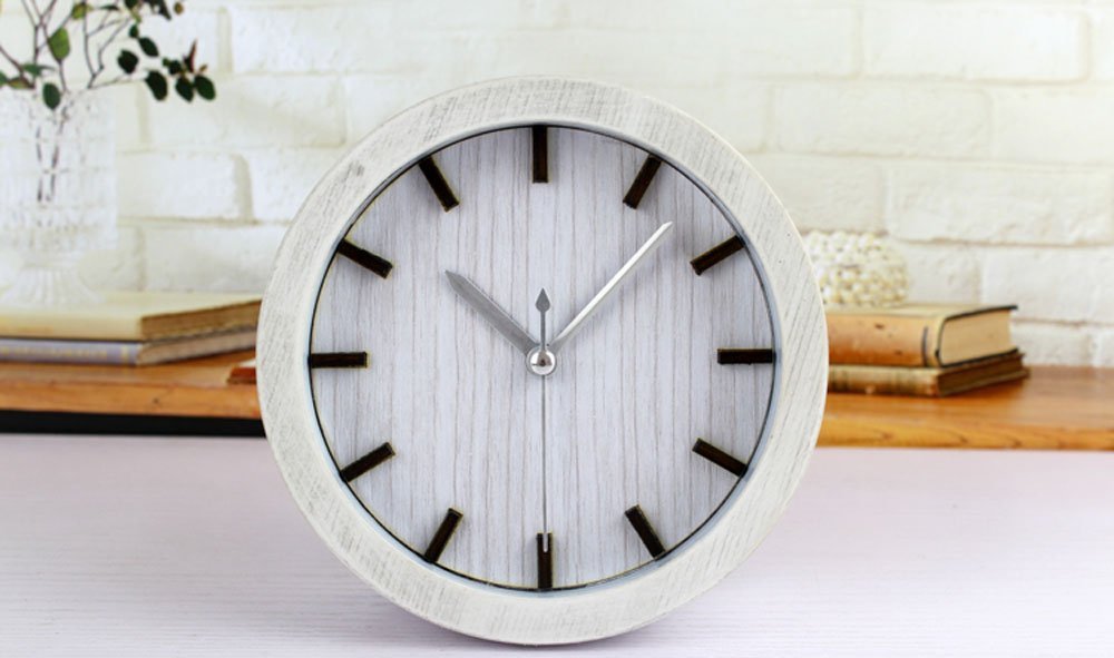 European Retro Antique Style 3D Rivet Desk Clock Roman Numbers Alarm ...