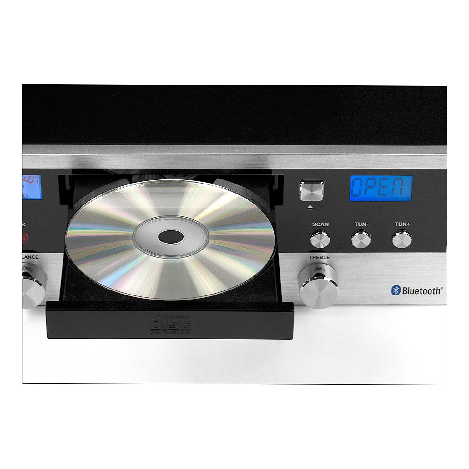 Innovative Technology ITCDS-5000 Classic Retro Bluetooth Stereo System ...