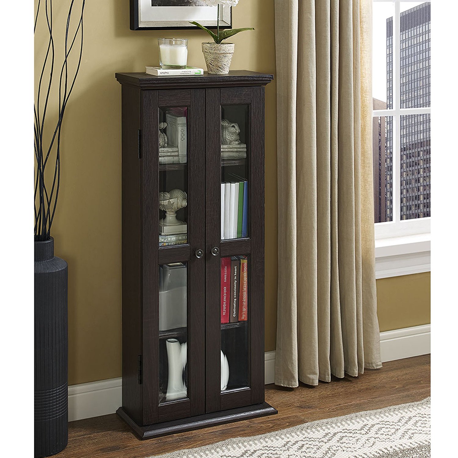 WE Furniture 41" Media Storage Espresso N7 free image download